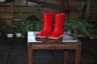 rode laarsje voor de regen... zei Dikkertje Dap