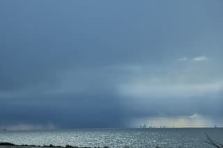 Regen richting Amsterdam 