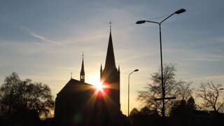 Begin van de zonsondergang