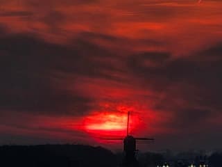 Zonsondergang in Sint Hubert 