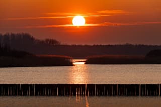Zonsondergang lauwersoog