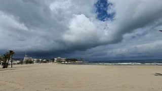 Frisse wind en nu zwaar bewolkt met zon