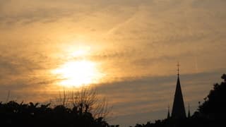 Net voor zonsondergang 