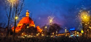 Regen en wind in Beverwijk vanmorgen vroeg 