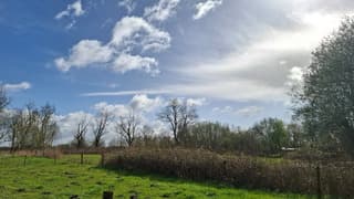 Wolkenlucht met geregeld zon 