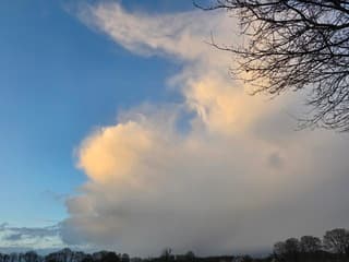 Bui in de laatste stralen van de ondergaande zon. 