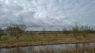 Mooie rij stapelwolken 