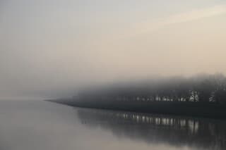 Mistige start van de dag