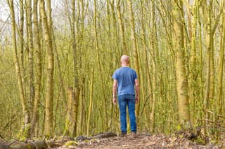 Pas op voor teken in het bos. 