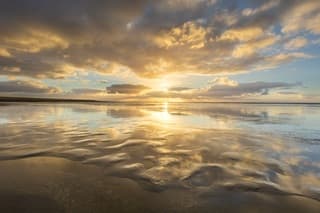Zonsondergang Waddenzee bij Ternaard 