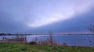 Koud, heel even zonsopkomst maar nu weg