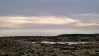 Spaarzame opklaring boven Texel vanmorgen 