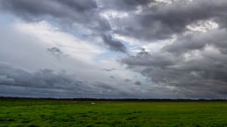 Gaten in het wolkendek.