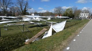 Stormschade op de paasmarkt 