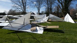 Stormschade op de paasmarkt 