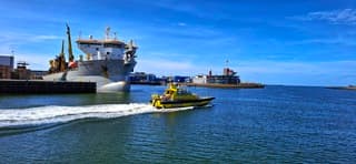 Veel blauw in de Haven van IJmuiden vandaag 