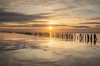 Zonsondergang aan het Wad