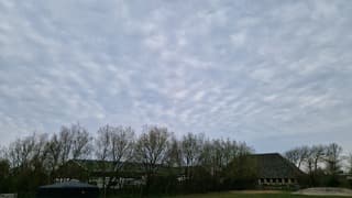 Bewolking boven Texel 