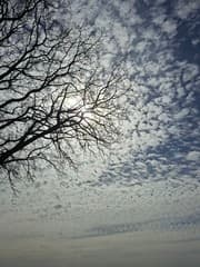 Zon door de wolken 