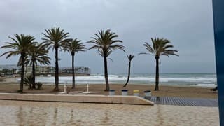 Regen en wind aan de Costa Blanca 