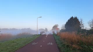 Mistig en gladde brug