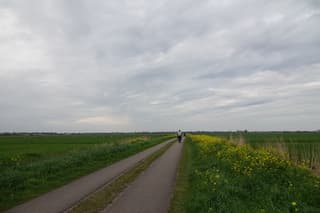 Mooi fietspad door de Bovenkerkerpolder