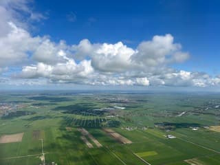 Mooie luchten vanuit het vliegtuig 