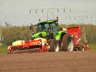 Aardappels aan het poten 