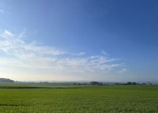 Zon en sluierbewolking vanmorgen