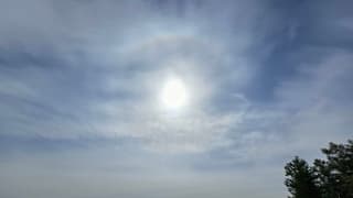 Mooie halo om de zon
