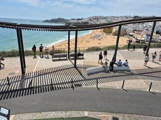 Overzicht albufeira stad en strand