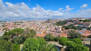 Bewolkt en wind in Lissabon