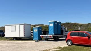 Stranddrukte extra toiletten