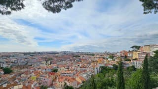 Lissabon, half bewolkte dag