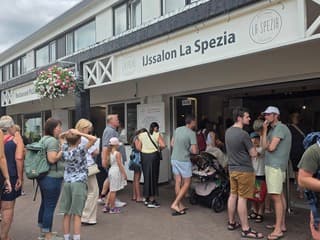 druk bij de ijsverkoop