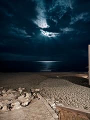 Maanlicht op zee in Torremolinos 30-4-2026