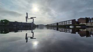 Grijs begin van de dag 