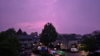 felle roze lucht