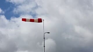 bewolke dag met wind