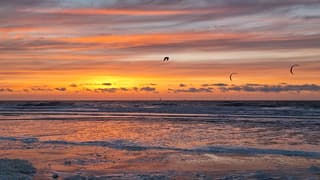 net na zonsondergang, prachtige lucht