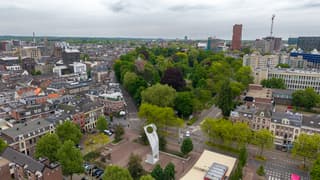 Bewolkt boven het centrum van Nijmegen 