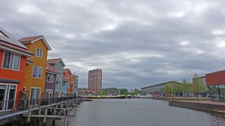 Grijze wolkenlucht.
