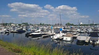Zon in de haven van Drimmelen