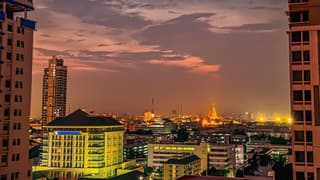 Zonsondergang in Bangkok