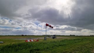 Stevige wind op Texel 