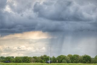 Regenbui in de verte