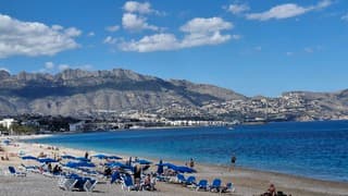 Strand van Albir vanmiddag 