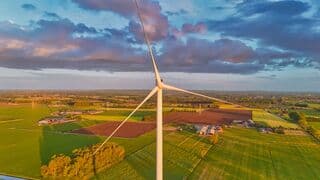 Zonsondergang en nauwelijks wind.