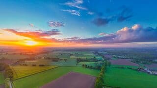 Een kleurrijke zonsopkomst vanochtend