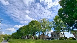 Zonnig met wolkenluchten 